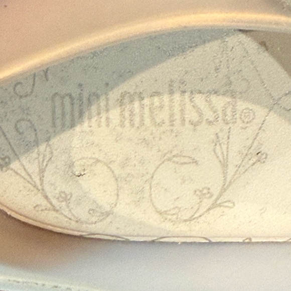 Mini Melissa White Pearl and Silver Maryjanes - Picture 9 of 10